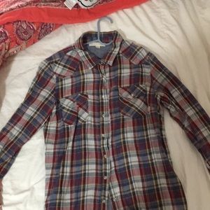 LOVESTICH red flannel. Size large. Worn 1-2 times